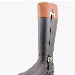 Karen Scott Black and Tan Women's Riding Boots - new